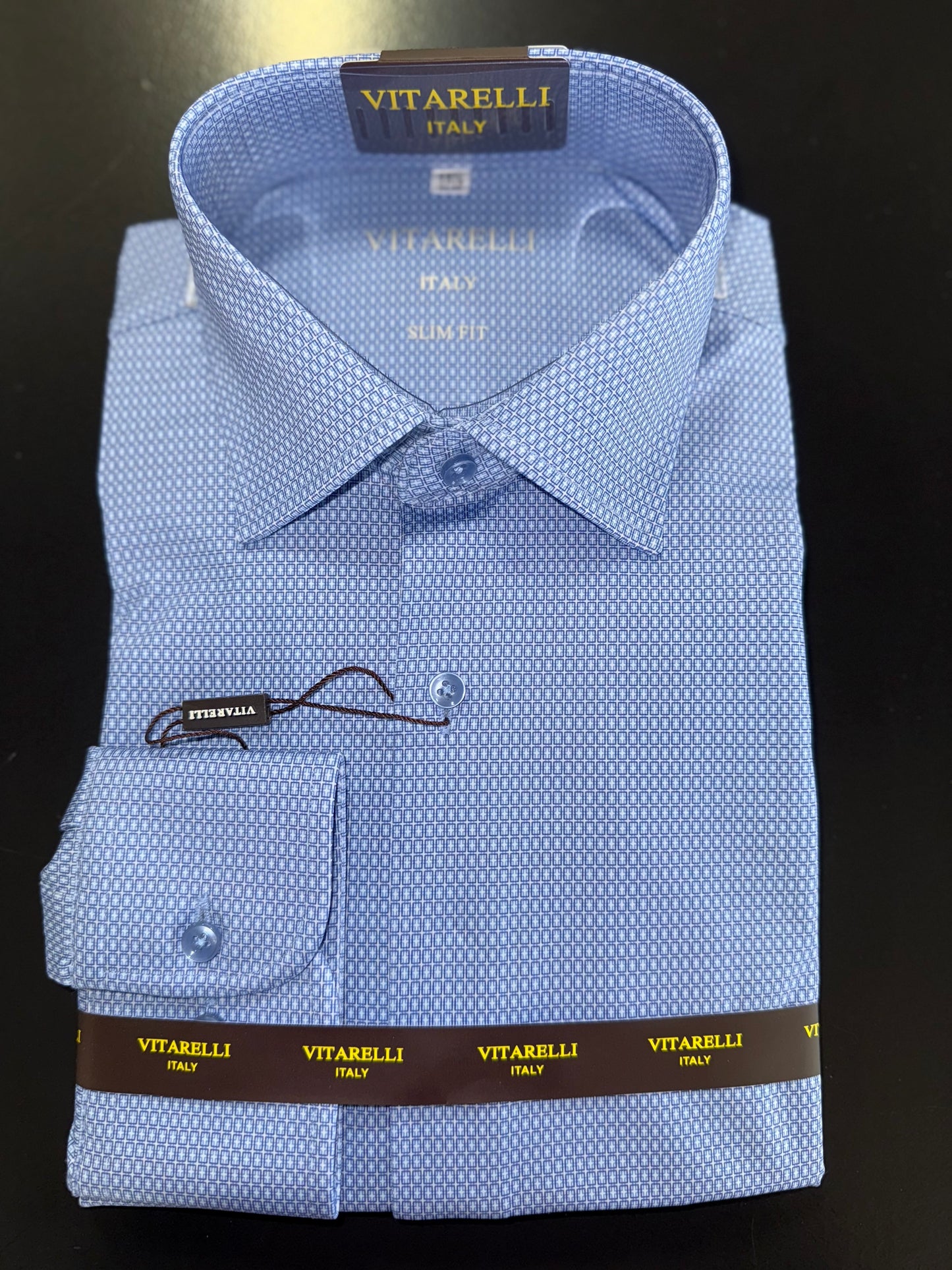 VITARELLI | 364 | PRINTED SUPER STRETCH BUTTON UP