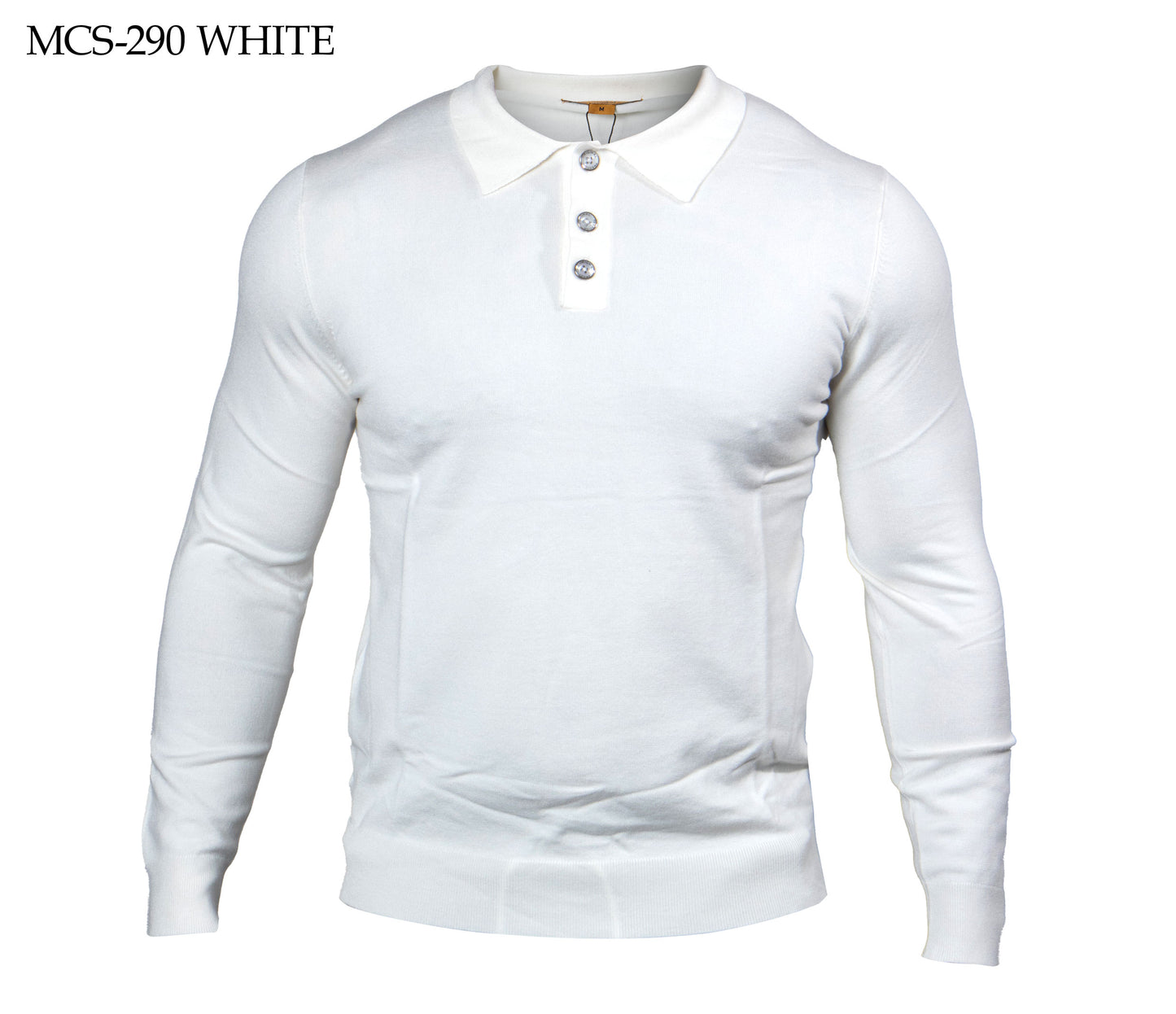 PRESTIGE | LONG SLEEVE 3 BUTTON POLO KNIT | MCS-290