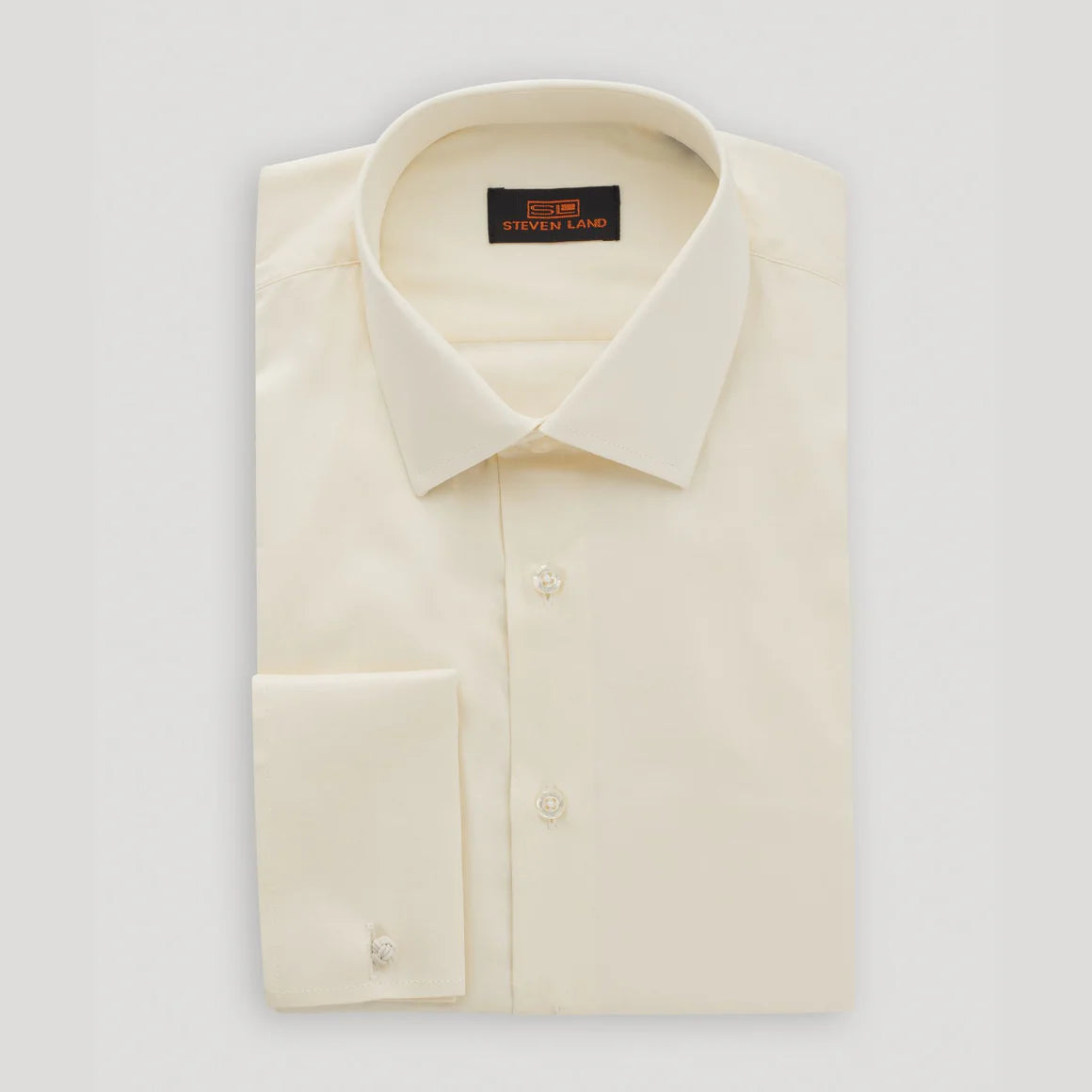 STEVEN LAND | ELITE WW26F | CUTAWAY COLLAR | ANGLED FRENCH CUFF | 100% COTTON