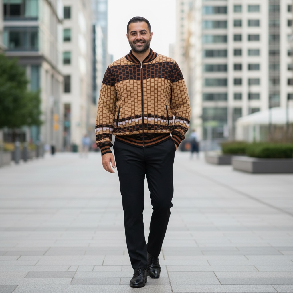 PRESTIGE | KNITTED ZIP UP SWEATER | PD-375