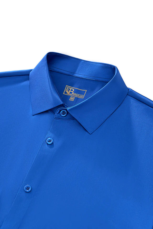 BAROCCO ~ B400 ~ SATIN SIGNITURE STITCHLESS STRETCH SHIRT