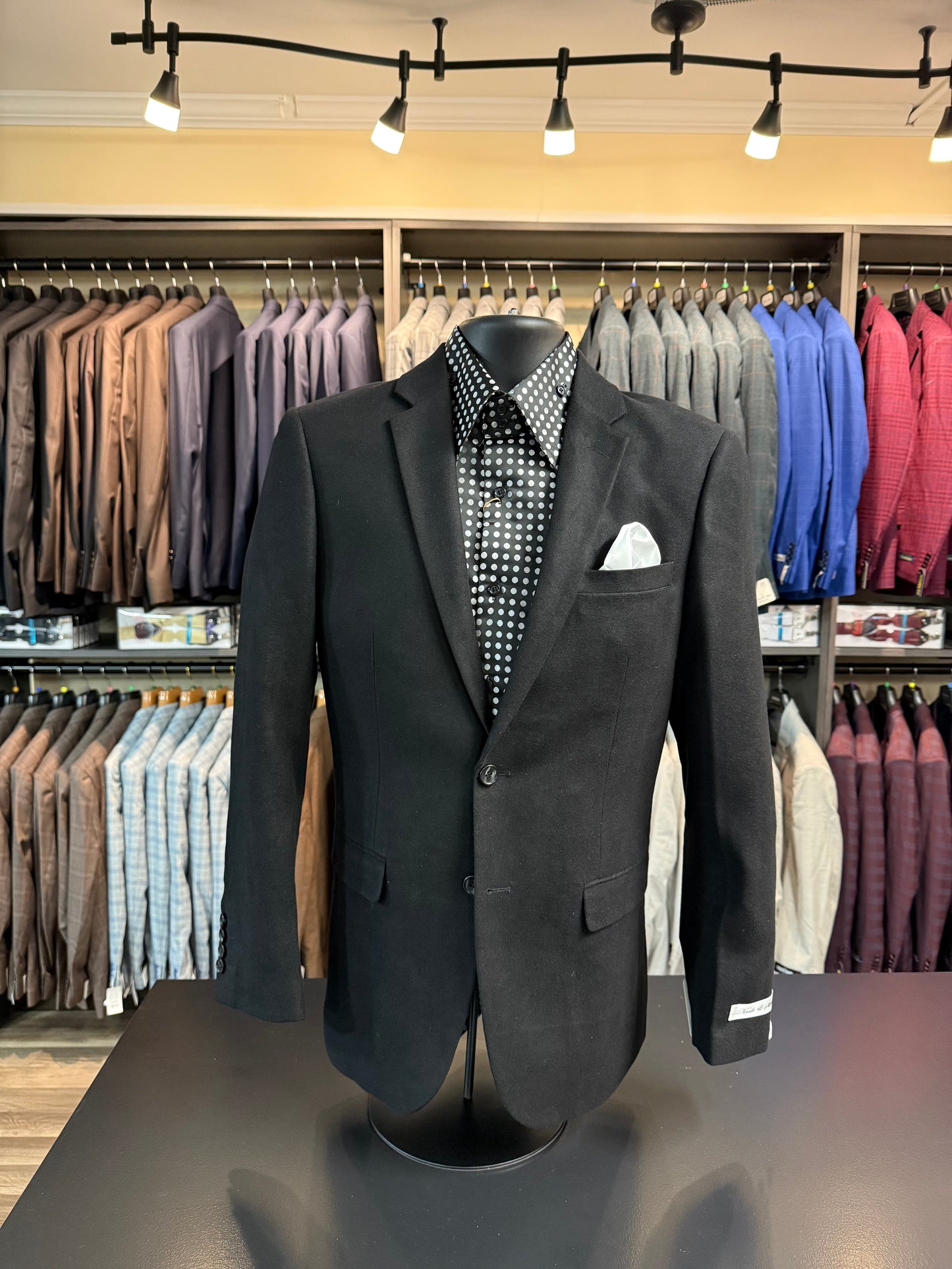 NEEDLE & STITCH | J-326 | 2B SOLID STRETCH BLAZER / SPORT COAT