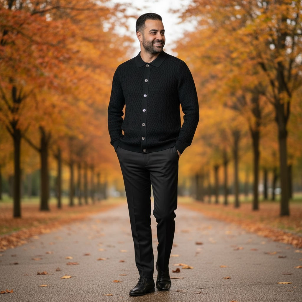 PRESTIGE | SW-687 | BUTTON DOWN KNITTED SWEATER