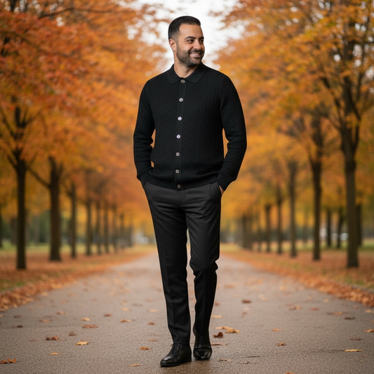 PRESTIGE | SW-687 | BUTTON DOWN KNITTED SWEATER