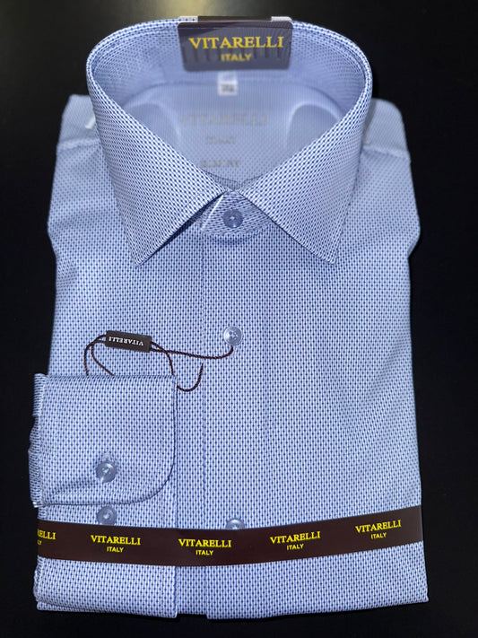 VITARELLI | 367 | DIAMOND PRINT SUPER STRETCH BUTTON UP