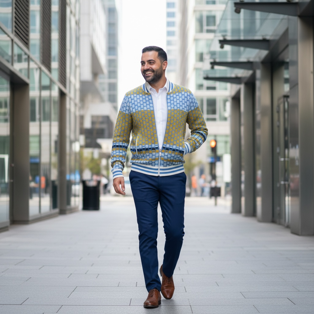 PRESTIGE | KNITTED ZIP UP SWEATER | PD-375