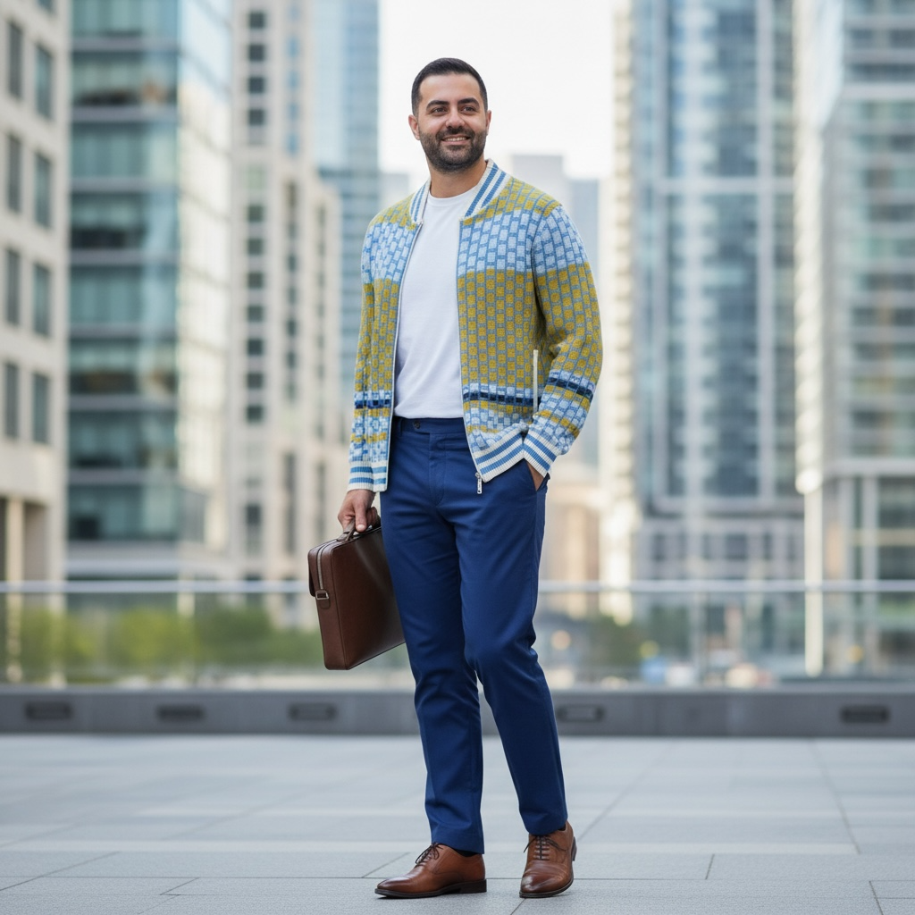 PRESTIGE | KNITTED ZIP UP SWEATER | PD-375