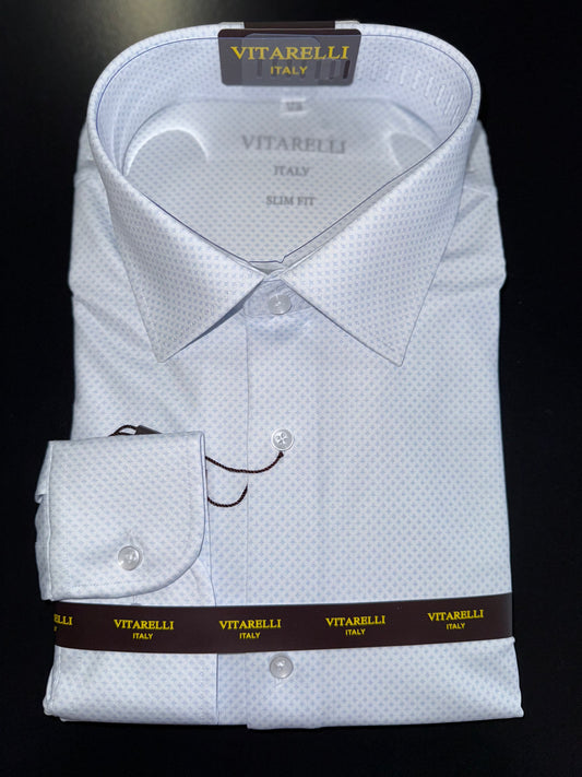 VITARELLI | 100 | DIAMOND PRINT SUPER STRETCH BUTTON UP
