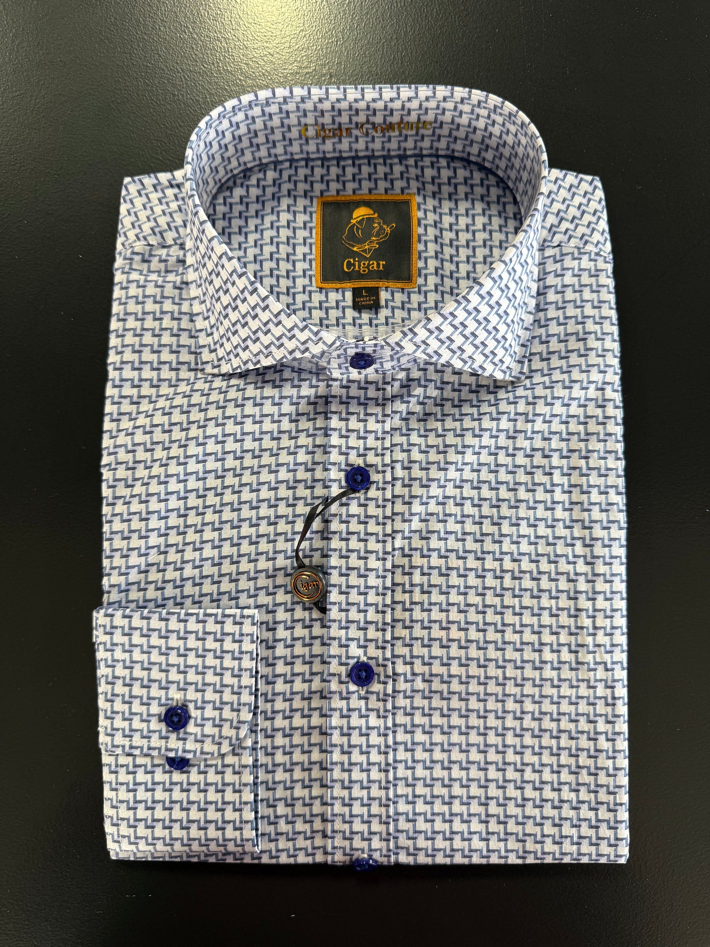 CIGAR SIGNATURE BRAND | M-1857 | BUTTON UP SHIRT