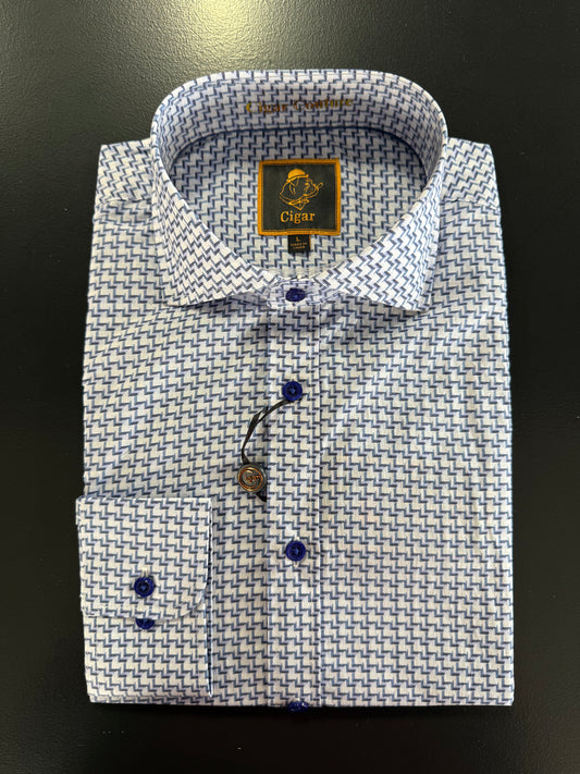 CIGAR SIGNATURE BRAND | M-1857 | BUTTON UP SHIRT