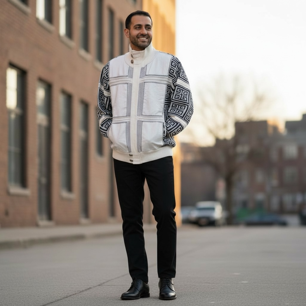 SILVERSILK | SUEDE PATCH ZIP UP SWEATER | 11012