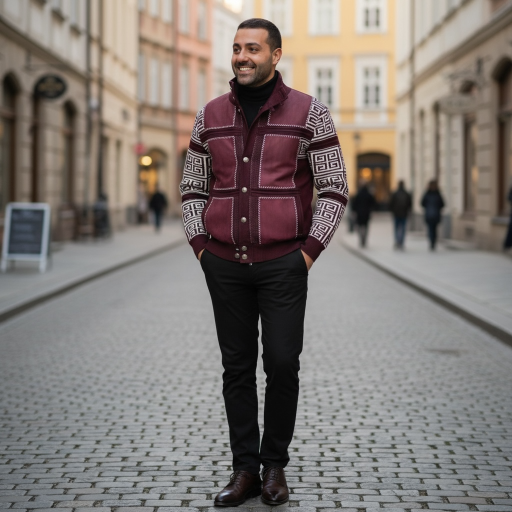 SILVERSILK | SUEDE PATCH ZIP UP SWEATER | 11012