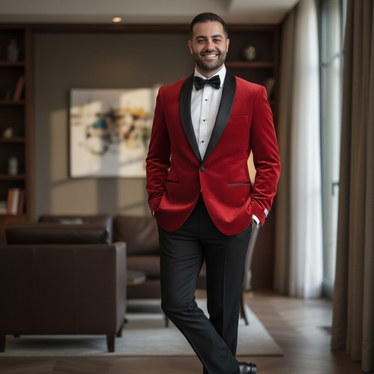 NEEDLE & STITCH | VELVET-33 | VELVET BLAZER & BOWTIE