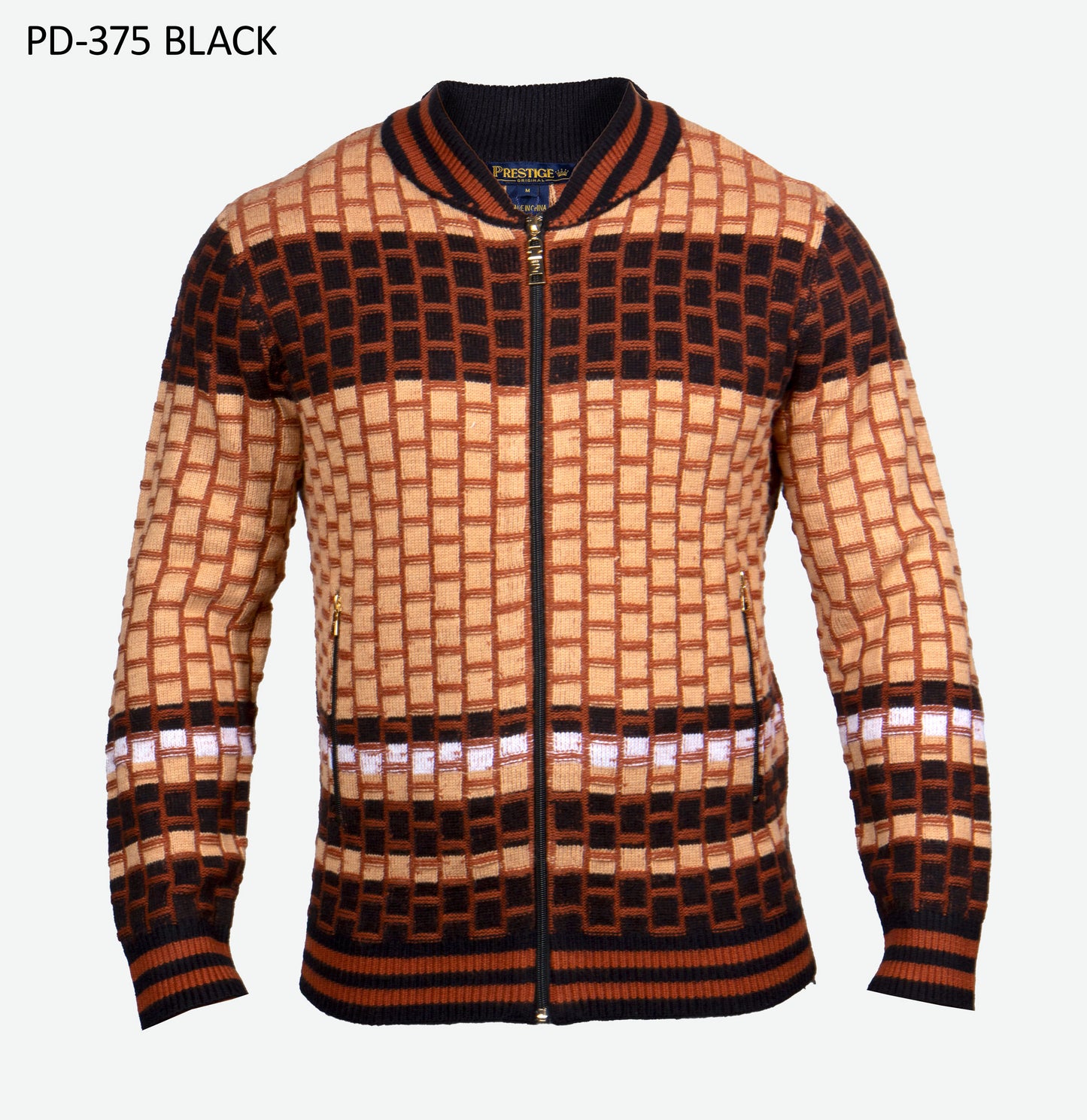 PRESTIGE | KNITTED ZIP UP SWEATER | PD-375