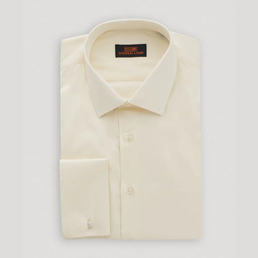 STEVEN LAND | ELITE WW26F | CUTAWAY COLLAR | ANGLED FRENCH CUFF | 100% COTTON