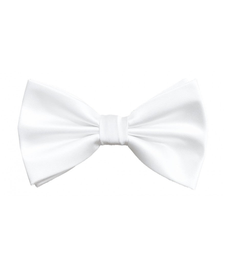 BQ | BT100 | SOLID SATIN BOW TIES & HANKIE PRE-TIED