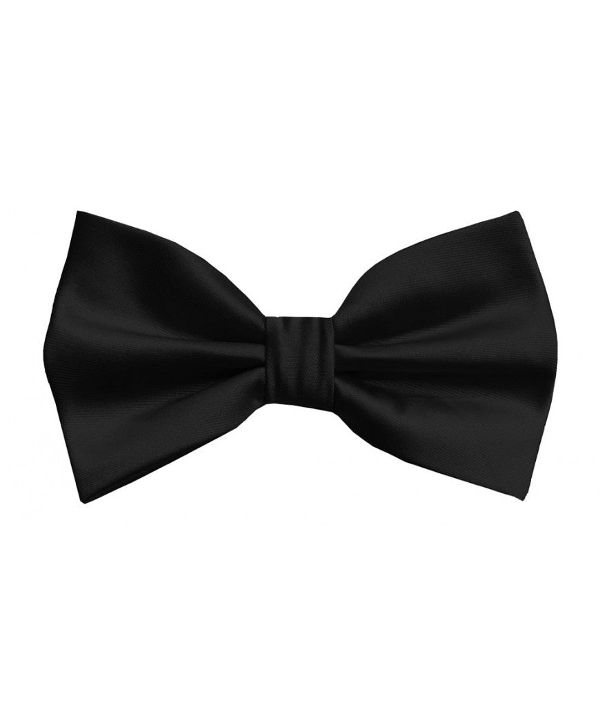 BQ | BT100 | SOLID SATIN BOW TIES & HANKIE PRE-TIED