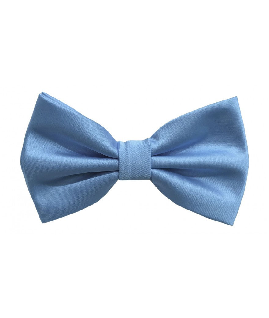 BQ | BT100 | SOLID SATIN BOW TIES & HANKIE PRE-TIED
